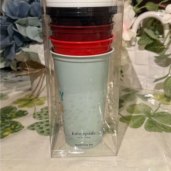 kate spade Other - kate spade Multicolor Reusable Travel Cup Set of 4